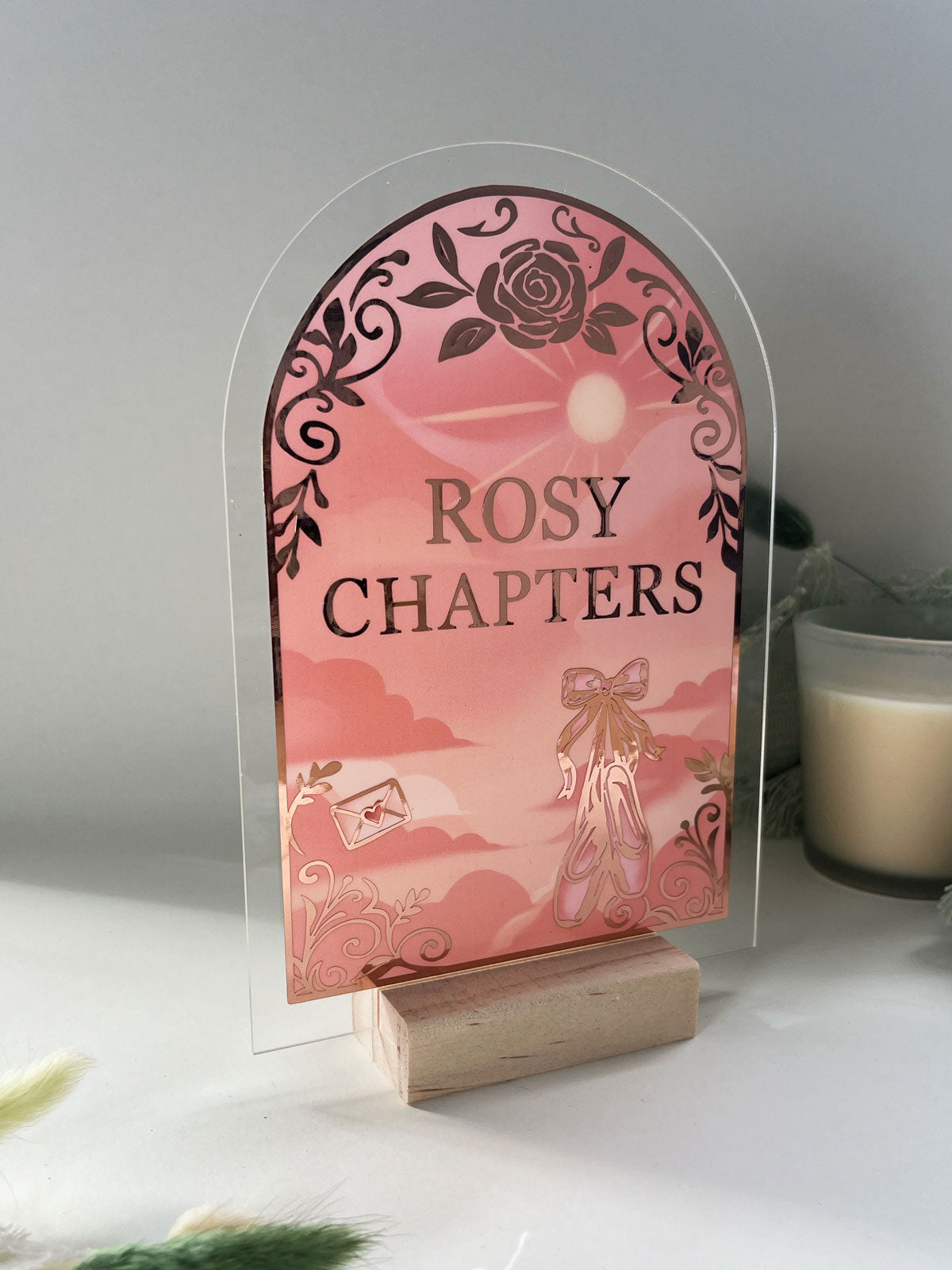 "Rosy Chapters" – Deko Aufsteller