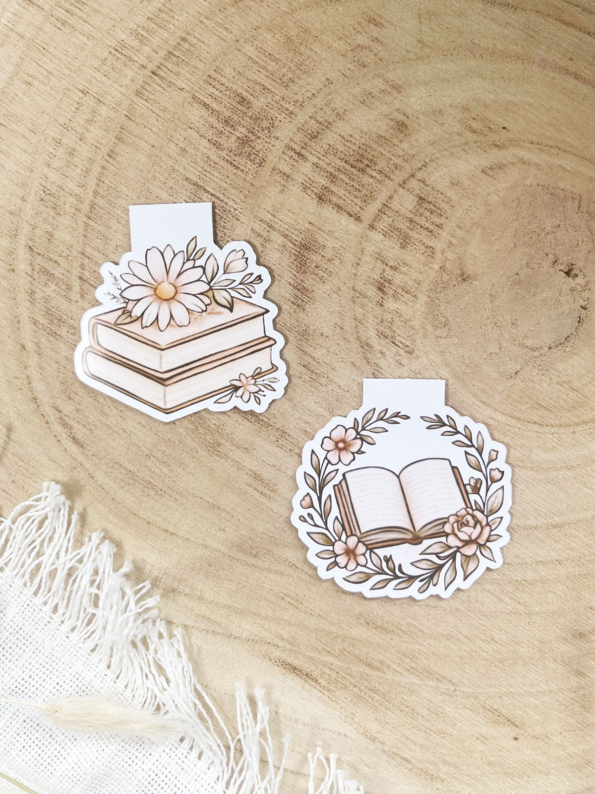 "Rosy Chapters" – Magnet Lesezeichen-Set