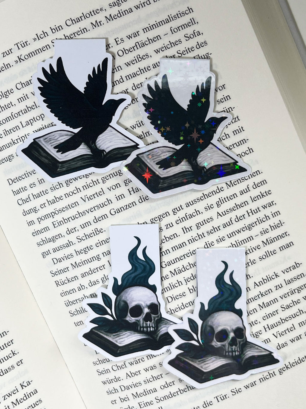 "Dark Whispers" – Magnet Lesezeichen-Set