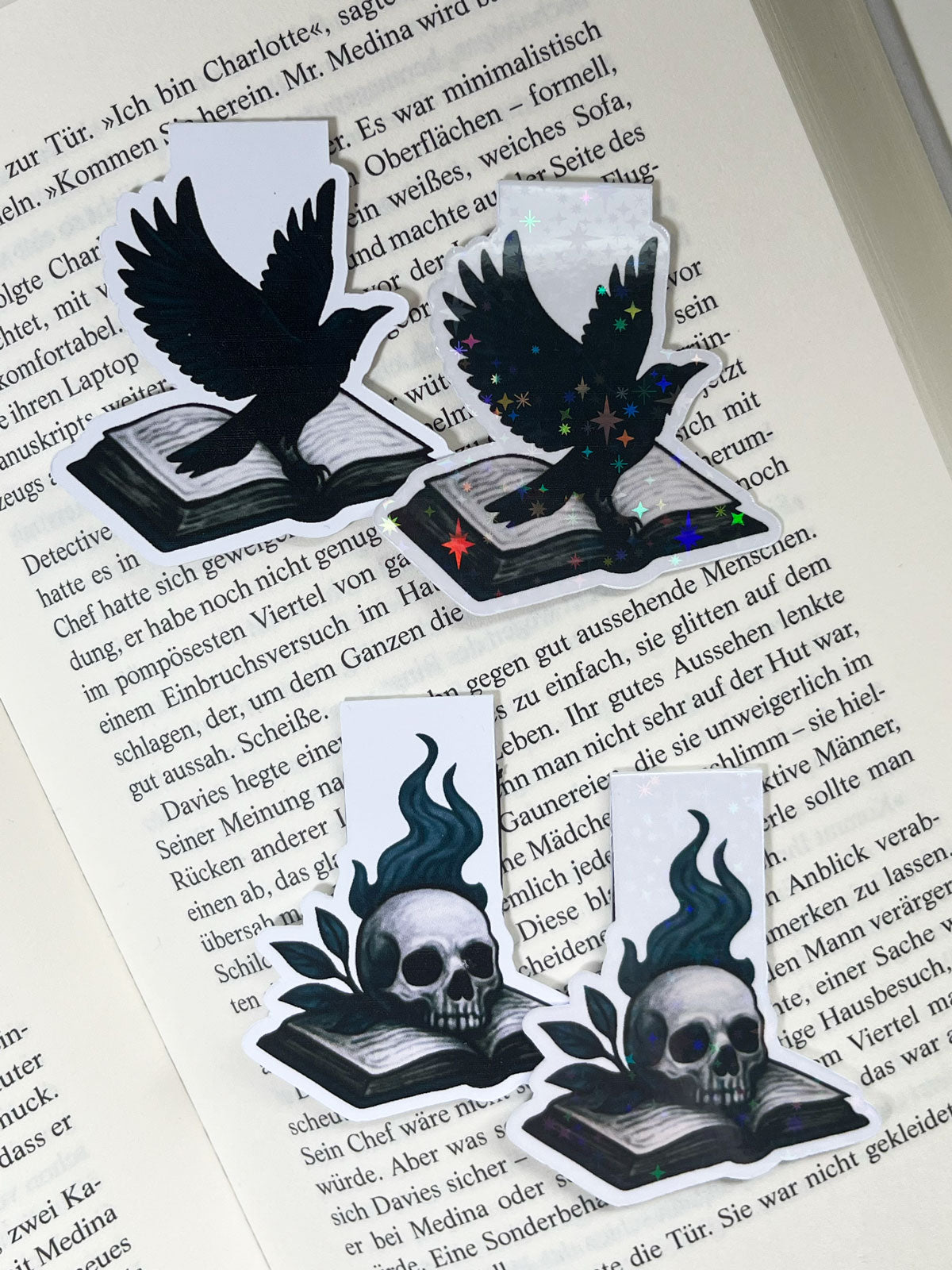 "Dark Whispers" – Magnet Lesezeichen-Set