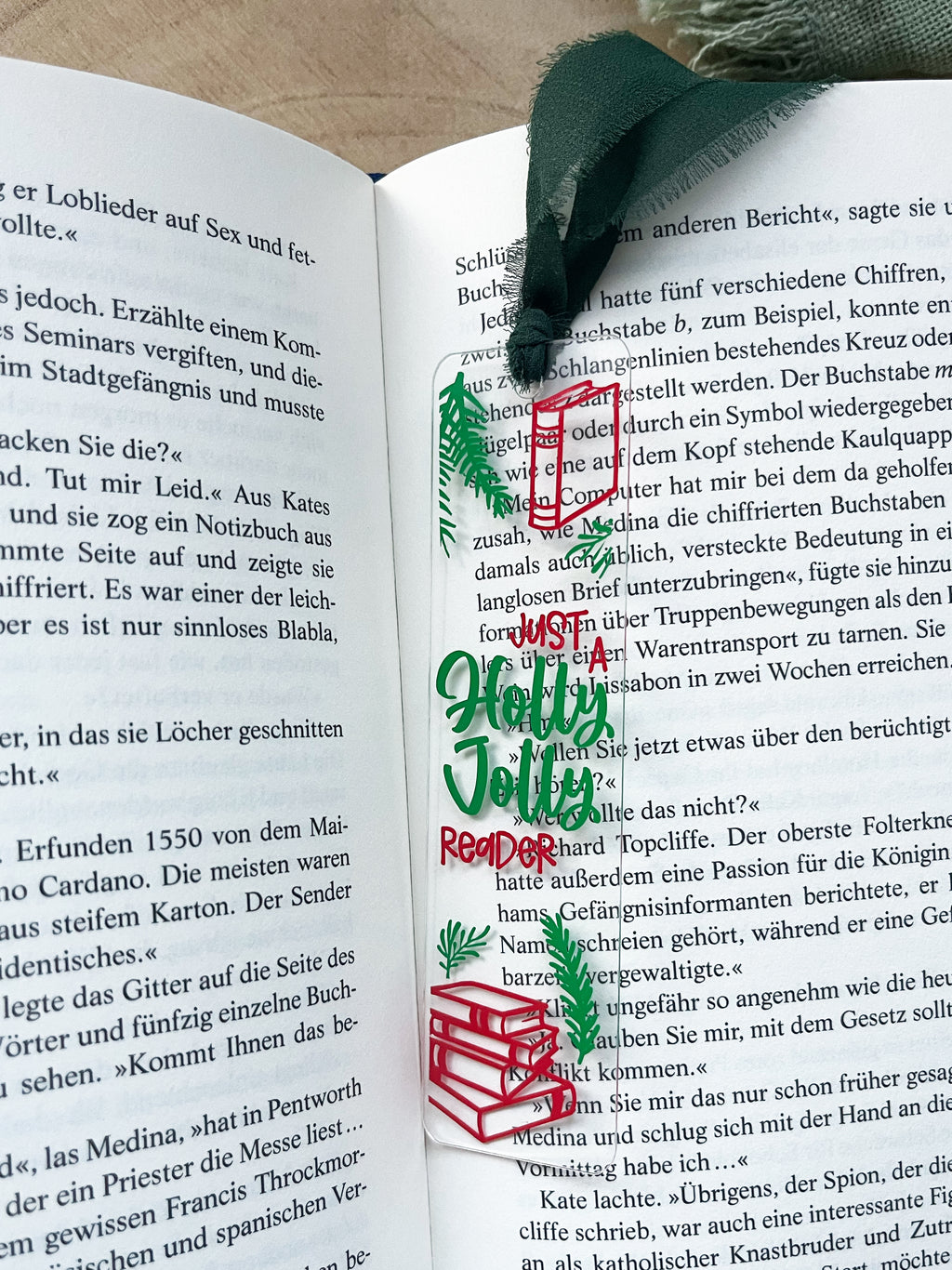 "Christmas Tales" – Acryl Lesezeichen