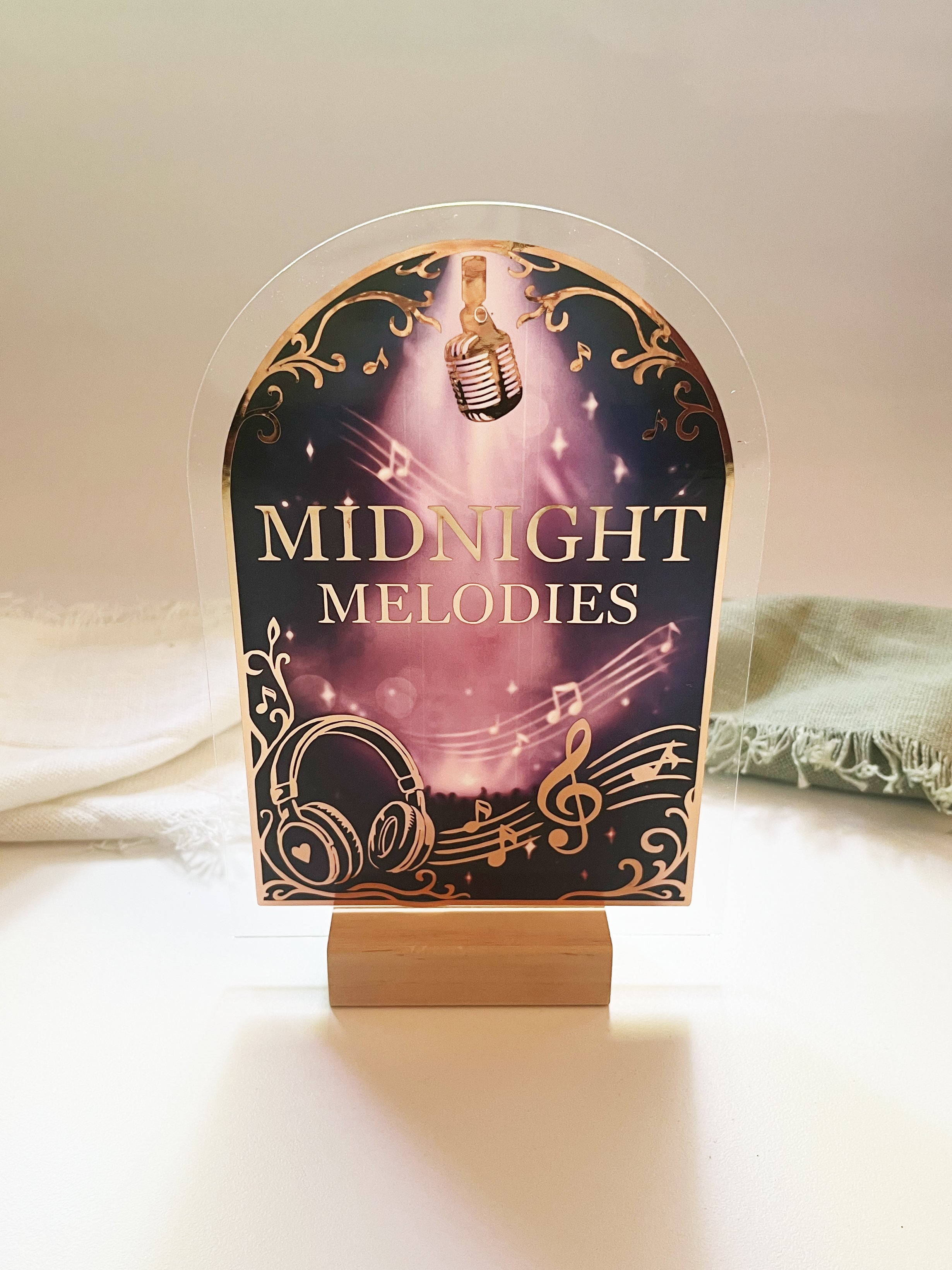 "Midnight Melodies" – Deko Aufsteller